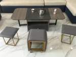 Folding table and table,Table pliable,Складной стол,multi-functional storage tea table with stools - Image 7
