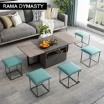 Folding table and table,Table pliable,Складной стол,multi-functional storage tea table with stools - Image 3