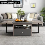 Folding table and table,Table pliable,Складной стол,multi-functional storage tea table with stools - Image 2