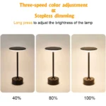 LED Table Lamp Touch Sensor Night Light USB Rechargeable Portable Bedroom Night Light Wireless Reading Lamp Restaurant Hotel Bar - Image 4