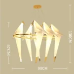 LED Bird floor lamp Standing lamp Living room Bedroom Studio stand up Desk lamp Studing Reading origami light - Image 19