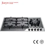 Home Kitchen Appliance Built In 5 Burners Black Stainless Steel Gas Hob Stove - Image 3