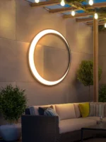 LED Outdoor Waterproof Wall lamp Villa Courtyard Balcony Wall lamp Creative Garden Moon Background Wall Light Wall Decoration - Image 6