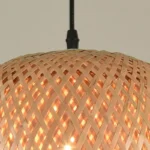 Bamboo Lantern Pendant Lamp Natural Rattan Wicker E27 LED Chandeliers Hand-Woven Lampshades Lighting Fixture Hanging Light - Image 4