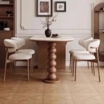 Mid Century Elegant Dining Tables With Cabinets Vintage Oval Tall Legs Dining Tables Rustic Foldable Столы Обеденные Furniture - Image 6