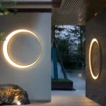 LED Outdoor Waterproof Wall lamp Villa Courtyard Balcony Wall lamp Creative Garden Moon Background Wall Light Wall Decoration