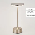 LED Table Lamp Touch Sensor Night Light USB Rechargeable Portable Bedroom Night Light Wireless Reading Lamp Restaurant Hotel Bar - Image 8