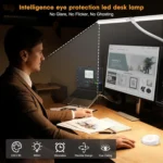 LED Desk Lamp Double/Single Head Architect Desk Lamps Office Eye-Caring Desk Light Stepless Dimmable Adjustable Gooseneck Lamp - Image 3