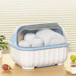 Kitchen Drain Cabinet With Lid, Bowl Box For Storing Dishes, Dishes, Tableware, Household Small Storage Rack, Chopsticks Storage - Image 6
