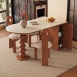 Mid Century Elegant Dining Tables With Cabinets Vintage Oval Tall Legs Dining Tables Rustic Foldable Столы Обеденные Furniture - Image 5
