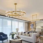 Postmodern LED pendant lamp in black stainless steel with glass shades, top and bottom light, luster for home decoration - Image 2