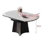 Modern Simplicity Dining Table Round Design Waterproof Living Luxury Dining Table White Extendable Living Dining Room Furniture - Image 5