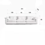 Modern Large Lounge Sofas Loveseat Luxury Bed Lazy Floor Sofas Living Room Modern Divani Da Soggiorno Canape Salon De Luxe - Image 6