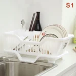 Kitchen Drainage Rack With Drainer Board Countertop Utensils Plates Chopsticks Bowls Spoons Storage Dish Drying Rack - Image 8