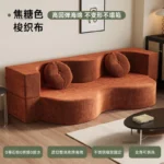 French Fabric Folding Living Room Sofas Small Apartment Compression Sofas Designer Creative Sofas for Living Room Lazy Sofa Bed - Image 14