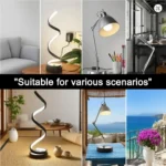 LED spiral dimmable table lamp suitable for living room bedroom study adjustable brightness bedside lamp for office and home use - Image 5