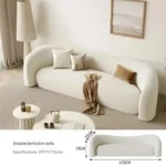 nordic living room Sofas minimalist lazy luxury europe Sofas family white salas y sofas muebles elegantes modernos Furniture - Image 11