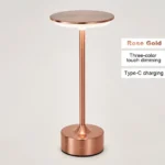 LED Table Lamp Touch Sensor Night Light USB Rechargeable Portable Bedroom Night Light Wireless Reading Lamp Restaurant Hotel Bar - Image 10
