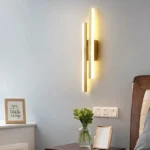 LED Bedroom Wall Lamp Wall Sconces Copper Line Pipe Acrylic Lampshade Indoor Lighting for Living Room Corridor Light Fixture - Image 6