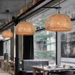 Bamboo Lantern Pendant Lamp Natural Rattan Wicker E27 LED Chandeliers Hand-Woven Lampshades Lighting Fixture Hanging Light - Image 2