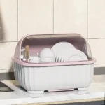 Kitchen Drain Cabinet With Lid, Bowl Box For Storing Dishes, Dishes, Tableware, Household Small Storage Rack, Chopsticks Storage - Image 3