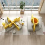 Modern S-Shape Sectional Sofa Set for Home Office for Hotels Public Areas Restaurants Durable PU Leather Cover - Image 5
