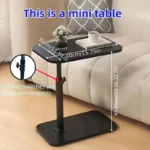 Adjustable height table - with wooden tabletop, portable sofa side table, suitable for coffee, office, and indoor/outdoor use - Image 5