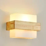 Modern Wood lamp Led Wall Lamps Glass Lamp Mirror Washer Sconces Wall Light Fixtures Dressing Table Living Room Led Lamp Wall - Image 5