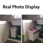 Kitchen Sink Trash Can Large Kitchen Cabinet Recycle Bin Food Waste Litter Bins Dustbin Recycling Trash Sorting Home Appliance - Image 6
