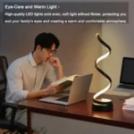LED spiral dimmable table lamp suitable for living room bedroom study adjustable brightness bedside lamp for office and home use - Image 3