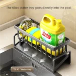 Kitchen Spice Storage Shelf with Drainage Rack, Installation Sink Organizer, Tap-Mounted Shelf for Home Kitchen Accessories - Image 3