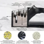 Kitchen 4 Segment Knife Sharpener Multifunctional Portable Non-slip Base Knife Sharpener Household Kitchen Gadgets Accessories - Image 3