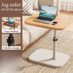 Adjustable height table - with wooden tabletop, portable sofa side table, suitable for coffee, office, and indoor/outdoor use - Image 7
