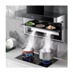 42 ㎡/min Home Appliance Kitchen Range Hood Wave Induction Wall Mounted 7-shaped Top Side Double Suction Range Hoods