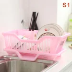 Kitchen Drainage Rack With Drainer Board Countertop Utensils Plates Chopsticks Bowls Spoons Storage Dish Drying Rack - Image 7