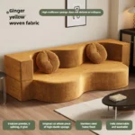 French Fabric Folding Living Room Sofas Small Apartment Compression Sofas Designer Creative Sofas for Living Room Lazy Sofa Bed - Image 9
