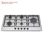 Home Kitchen Appliance Built In 5 Burners Black Stainless Steel Gas Hob Stove - Image 4