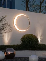 LED Outdoor Waterproof Wall lamp Villa Courtyard Balcony Wall lamp Creative Garden Moon Background Wall Light Wall Decoration - Image 3