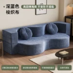 French Fabric Folding Living Room Sofas Small Apartment Compression Sofas Designer Creative Sofas for Living Room Lazy Sofa Bed - Image 16