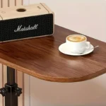 Adjustable height table - with wooden tabletop, portable sofa side table, suitable for coffee, office, and indoor/outdoor use - Image 2
