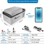 Car Mini Refrigerator 12/24V Portable Compressor Fridge 20L Cooler For Caravan Camping Travel or Cosmetic Freezer  AC 110-240V - Image 11