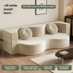 French Fabric Folding Living Room Sofas Small Apartment Compression Sofas Designer Creative Sofas for Living Room Lazy Sofa Bed - Image 21