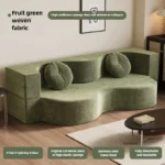 French Fabric Folding Living Room Sofas Small Apartment Compression Sofas Designer Creative Sofas for Living Room Lazy Sofa Bed - Image 2