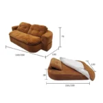 European Classic Living Room Sofas Multifunctional Upholstered Simple Design Living Room Sofas Boneless Comfy Canapé Furniture - Image 2