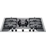 Home Kitchen Appliance Built In 5 Burners Black Stainless Steel Gas Hob Stove