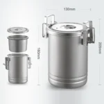 Camping Hiking Rice Cooker Outdoor Portable Picnic Cookware Stainless Steel Pot Multifunctional Travel Cooking Accessory - Image 5