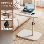 Adjustable height table - with wooden tabletop, portable sofa side table, suitable for coffee, office, and indoor/outdoor use - Image 8