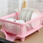 Kitchen Drainage Rack With Drainer Board Countertop Utensils Plates Chopsticks Bowls Spoons Storage Dish Drying Rack - Image 2