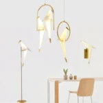 LED Bird floor lamp Standing lamp Living room Bedroom Studio stand up Desk lamp Studing Reading origami light - Image 3