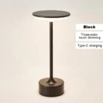 LED Table Lamp Touch Sensor Night Light USB Rechargeable Portable Bedroom Night Light Wireless Reading Lamp Restaurant Hotel Bar - Image 7